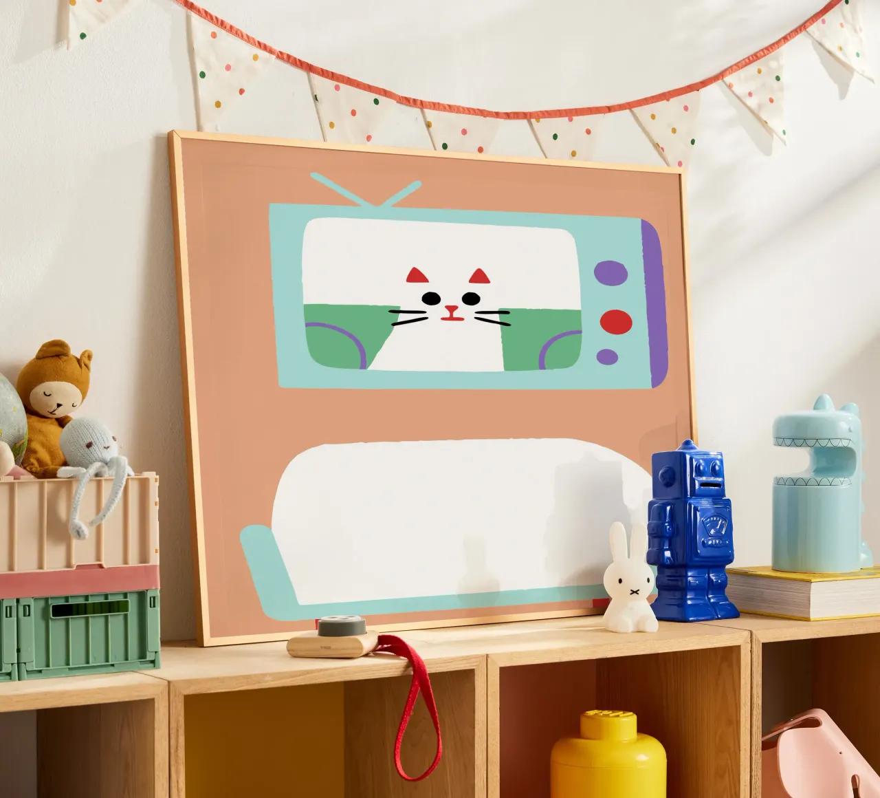Gatti in televisione poster da TRENDY POSTER SHOP