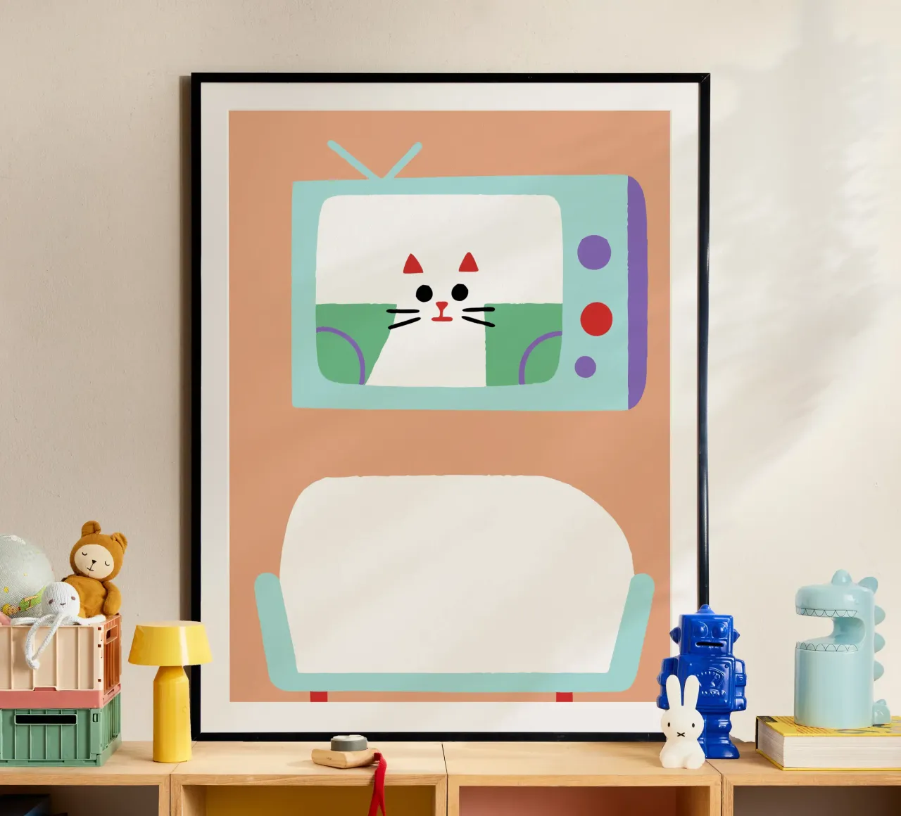 Gatti in televisione poster da TRENDY POSTER SHOP