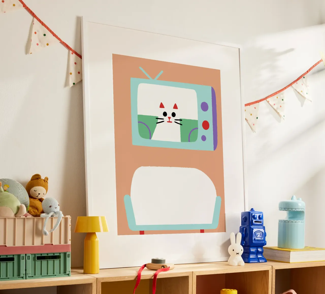 Gatti in televisione poster da TRENDY POSTER SHOP
