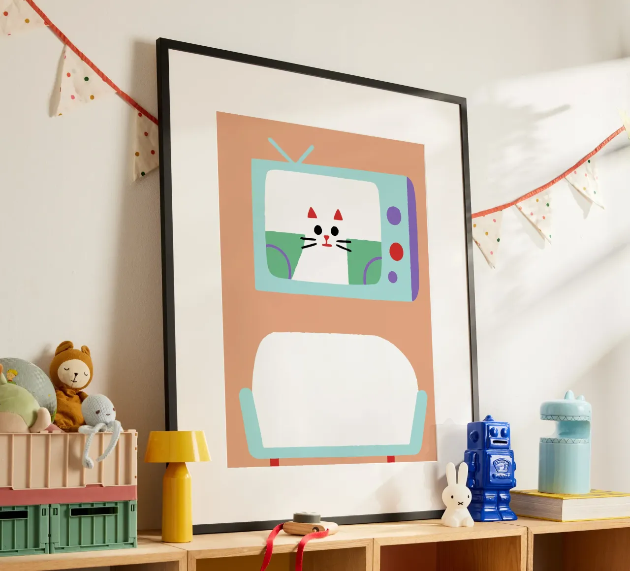 Gatti in televisione poster da TRENDY POSTER SHOP