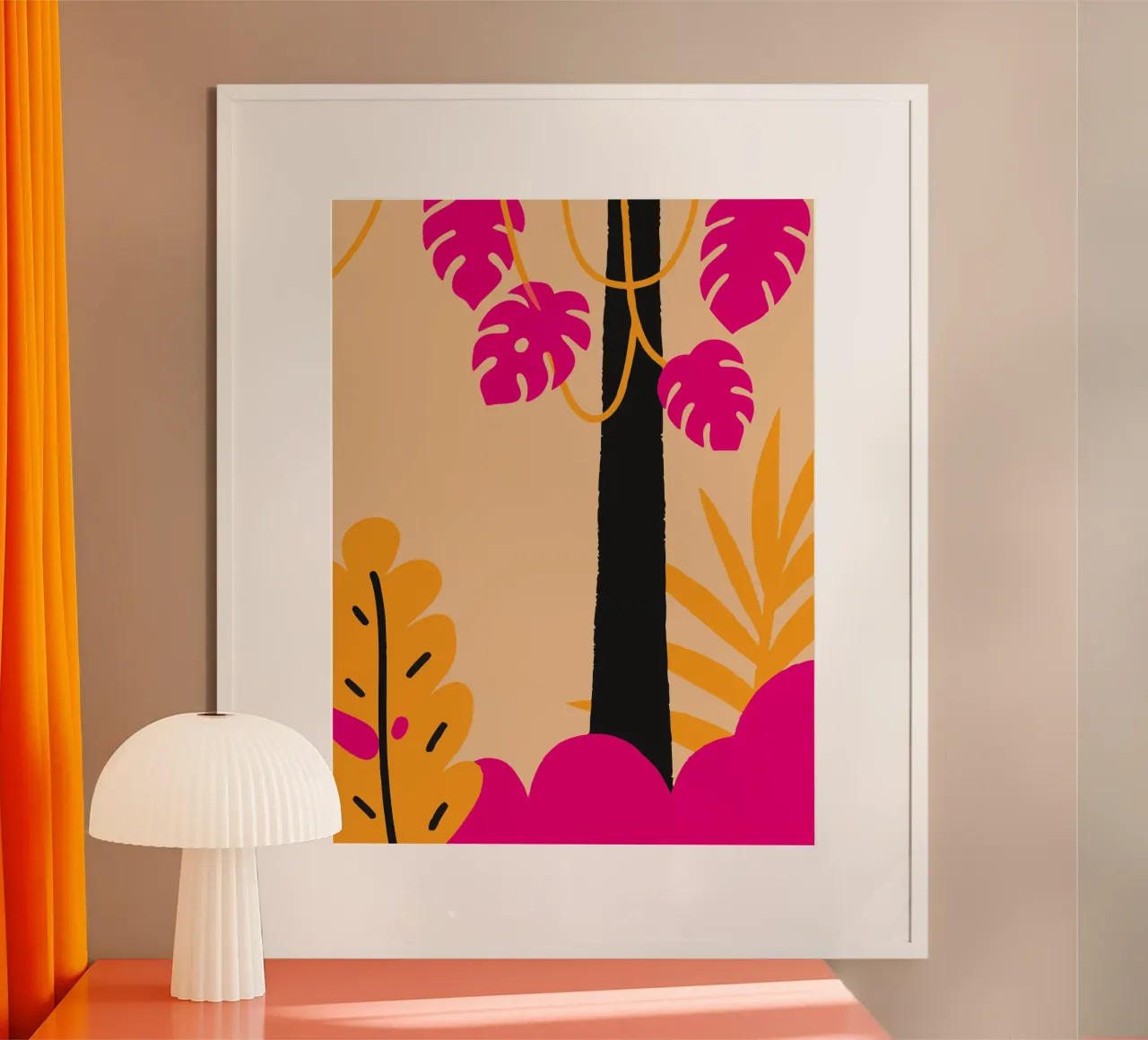 Piante di Monstera poster con telaio in legno da TRENDY POSTER SHOP