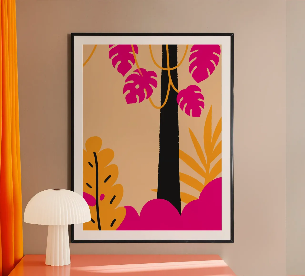 Piante di Monstera poster con telaio in legno da TRENDY POSTER SHOP