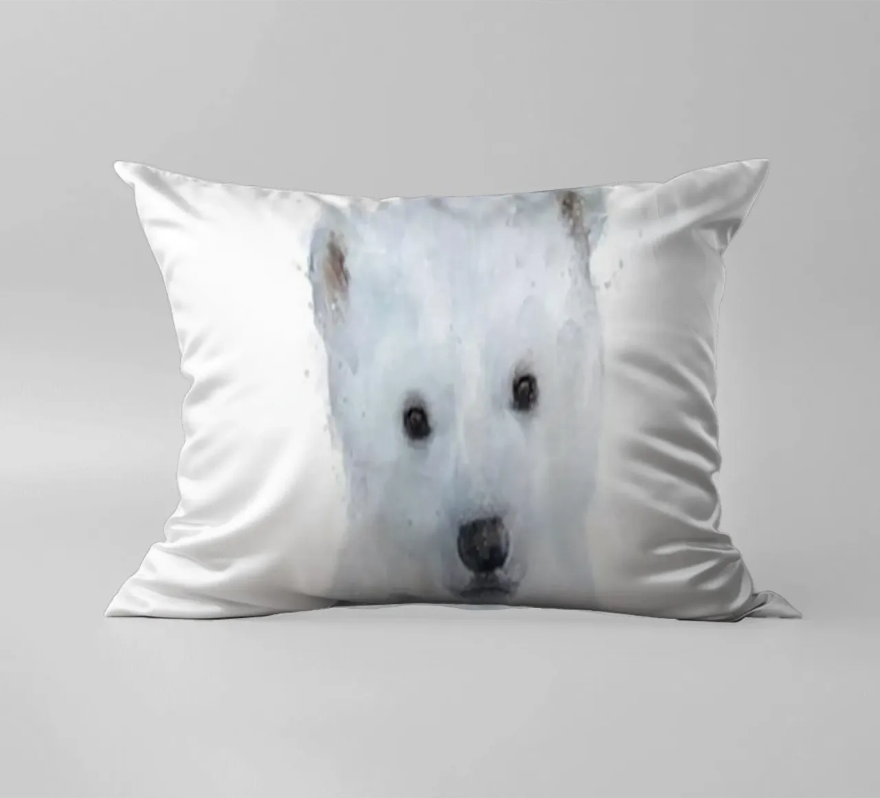 polar bear fluffy cute amy hamilton decorative cushion by kbm store