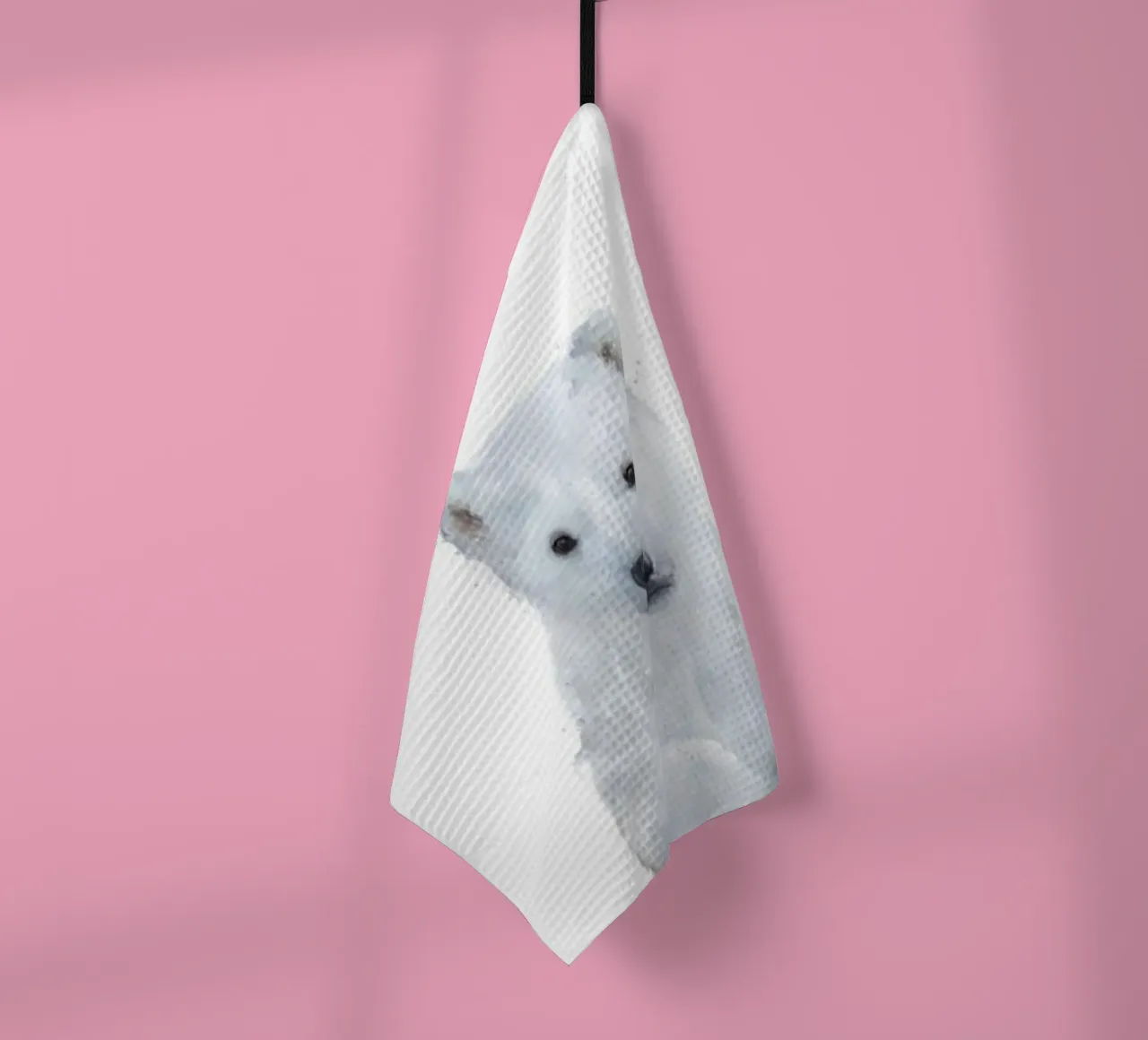 Eisbär flauschig niedlich amy hamilton Geschirrtuch von kbm store