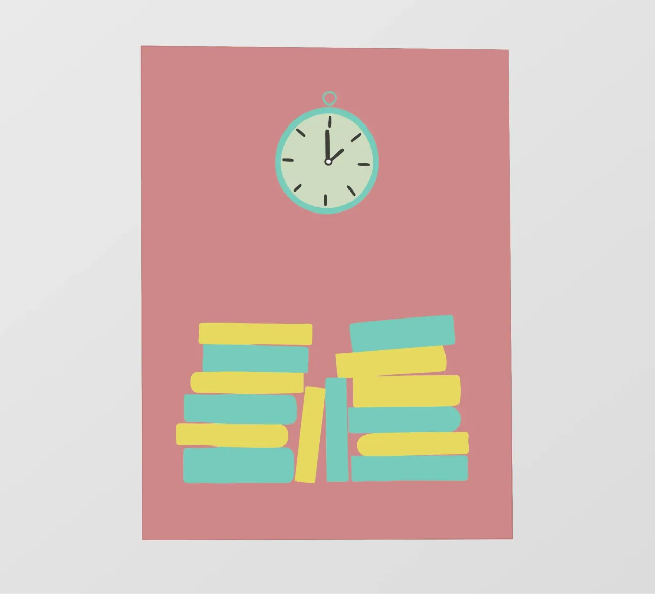 Orologio e libro pellicola backlit da TRENDY POSTER SHOP