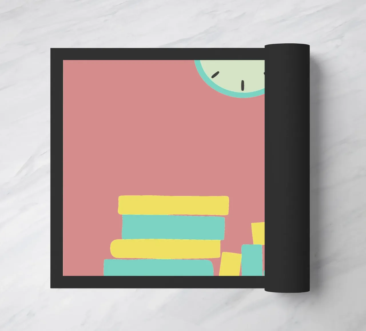 Clock and Book zerbino da TRENDY POSTER SHOP