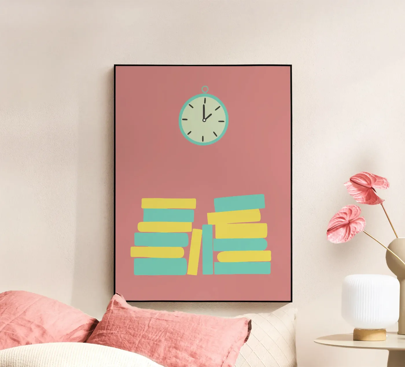 Clock and Book plexiglass da TRENDY POSTER SHOP