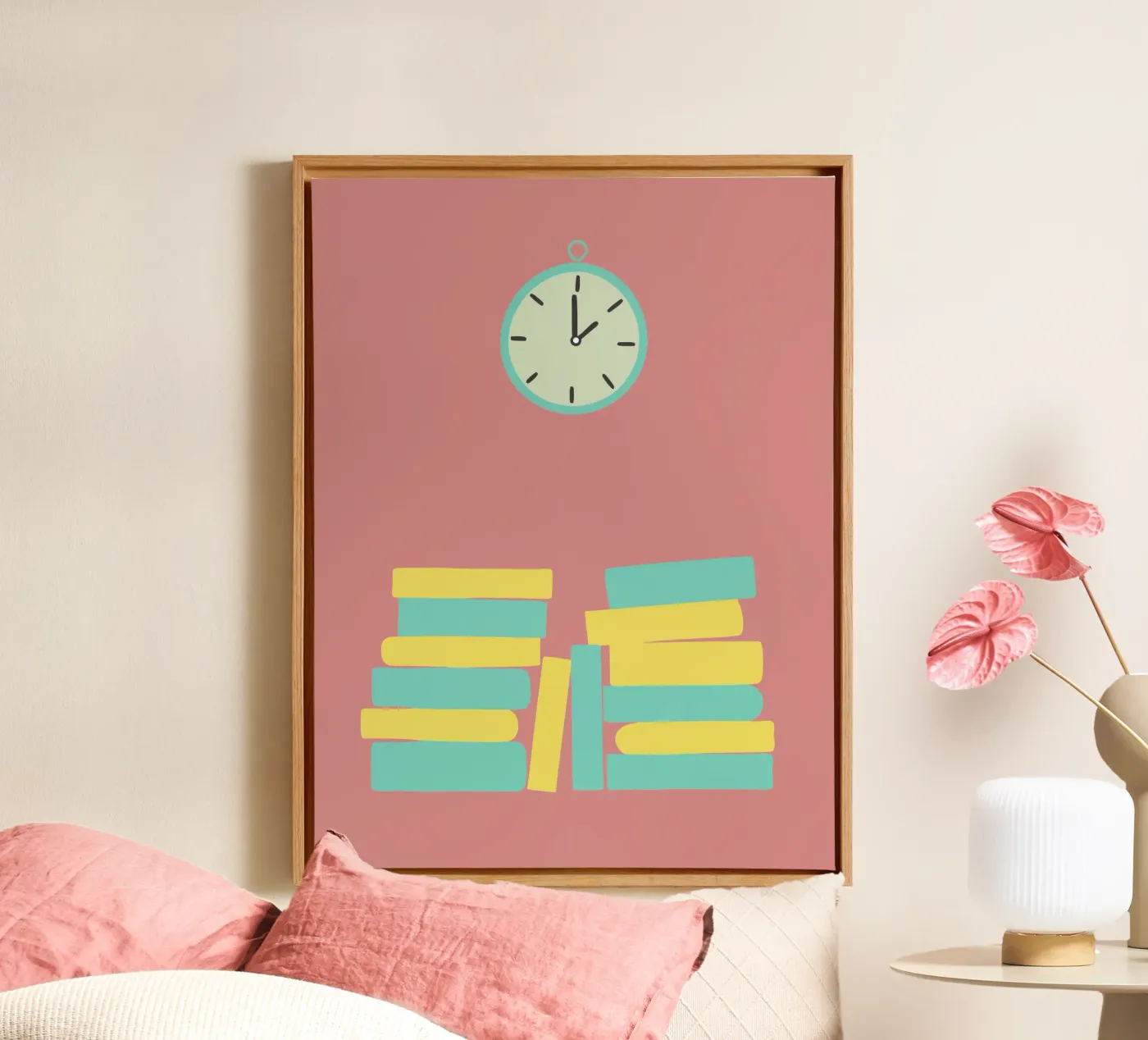 Orologio e libro tela da TRENDY POSTER SHOP