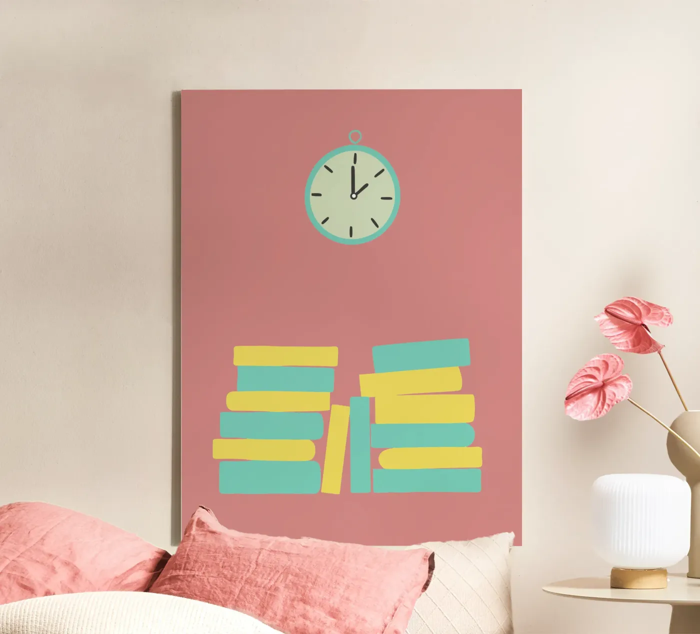 Orologio e libro tela da TRENDY POSTER SHOP