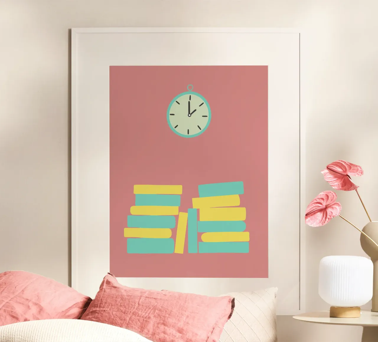 Orologio e libro carta hahnemühle da TRENDY POSTER SHOP
