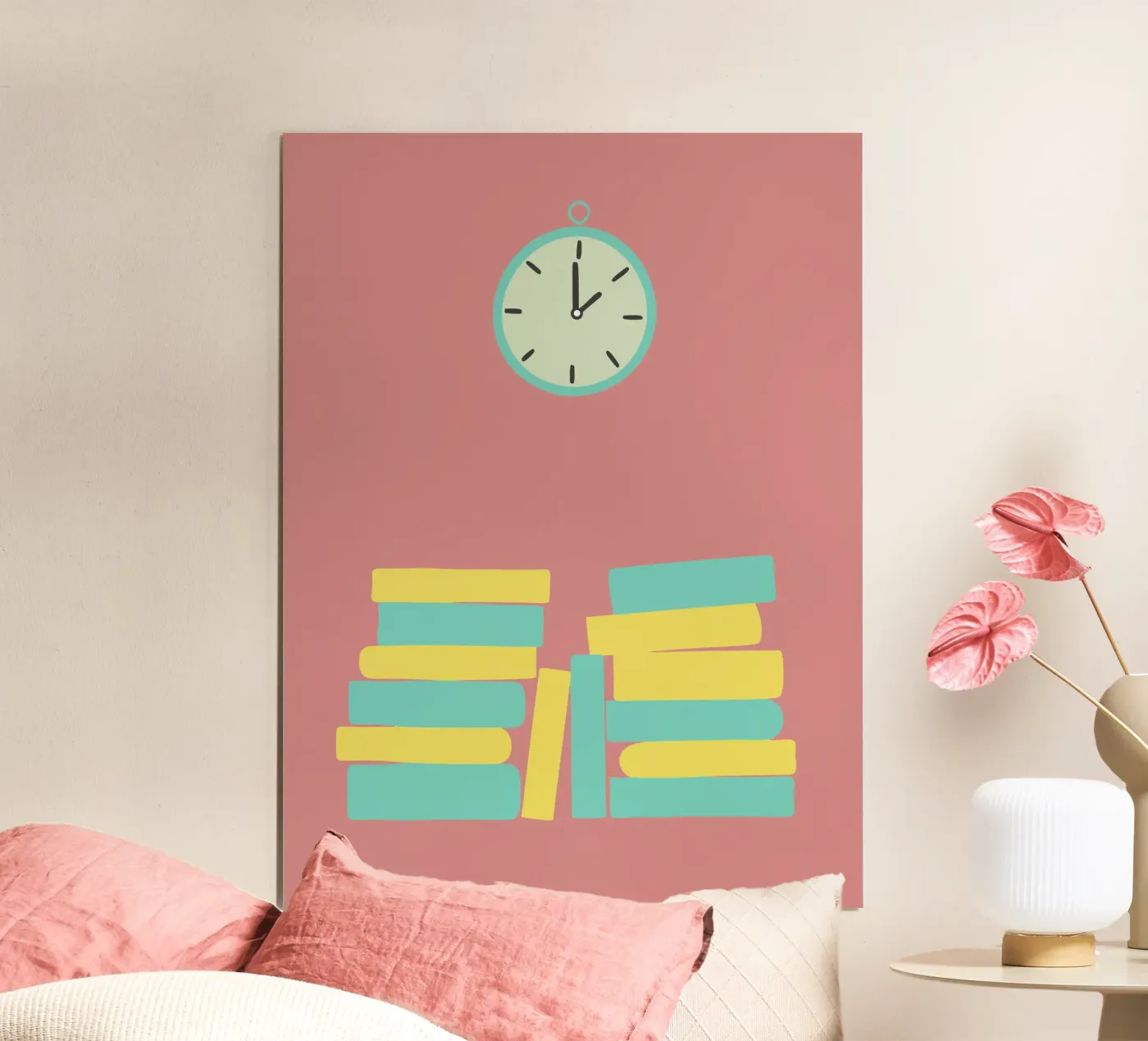 Clock and Book poster by TRENDY POSTER SHOP