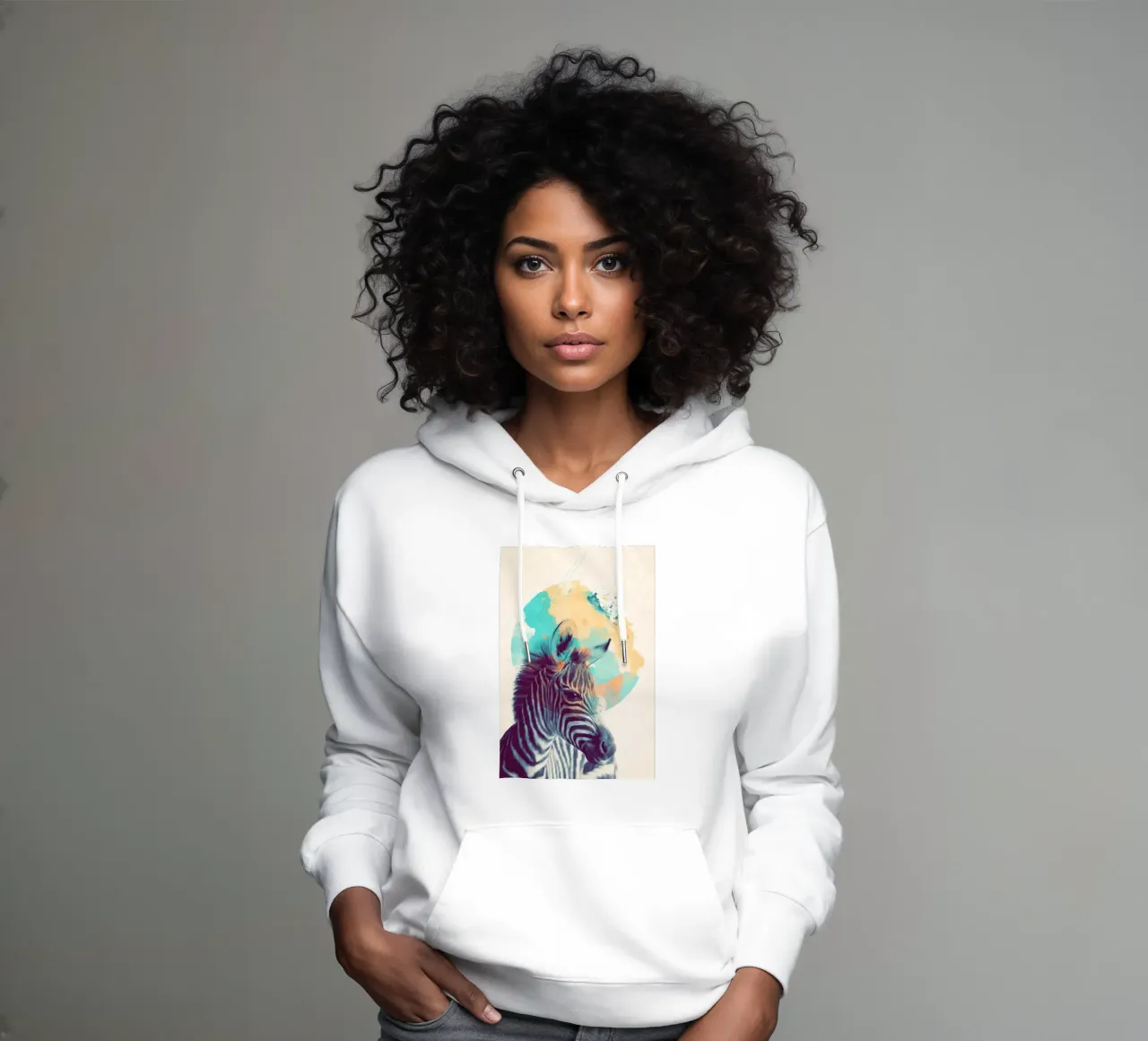 amy hamilton zebra art print hoodie by kbm store
