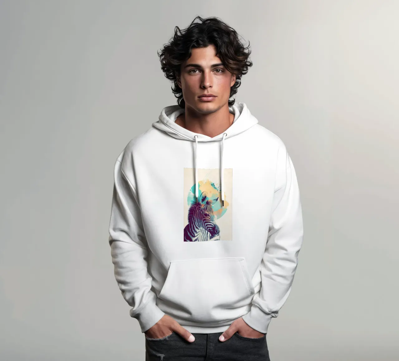 amy hamilton zebra art print hoodie by kbm store