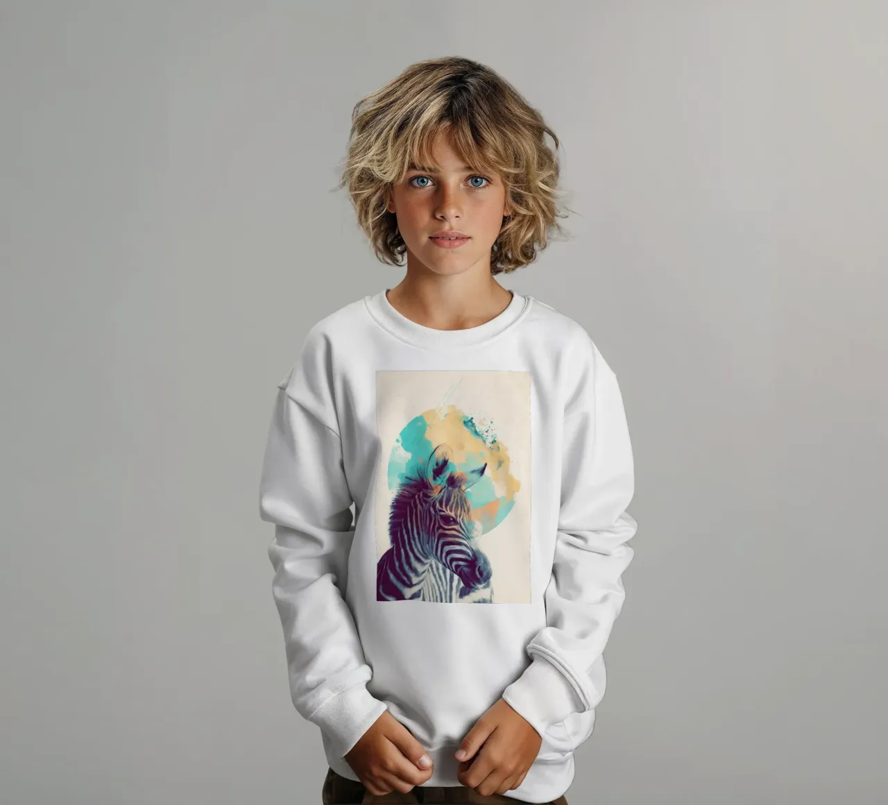 amy hamilton zebra kunstdruk kinder sweatshirt van kbm store