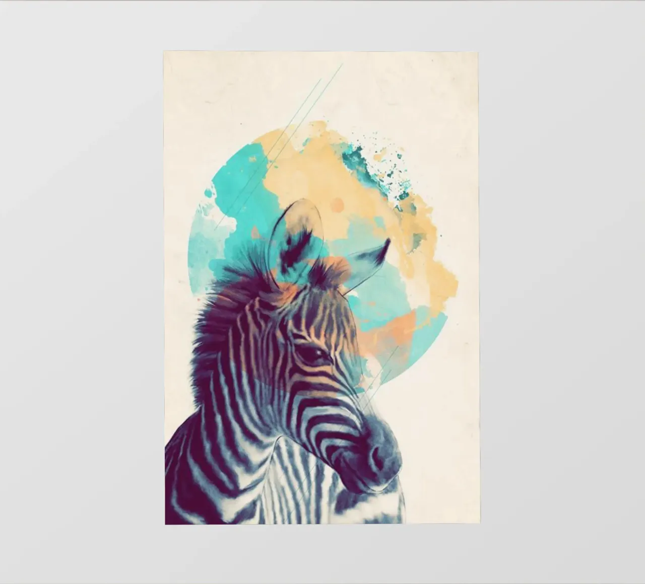 amy hamilton zebra art print film rétro-éclairé de kbm store
