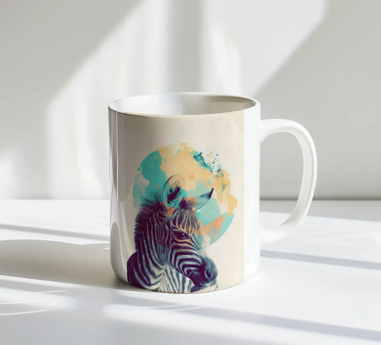 amy hamilton zebra art print taza de cerámica de kbm store