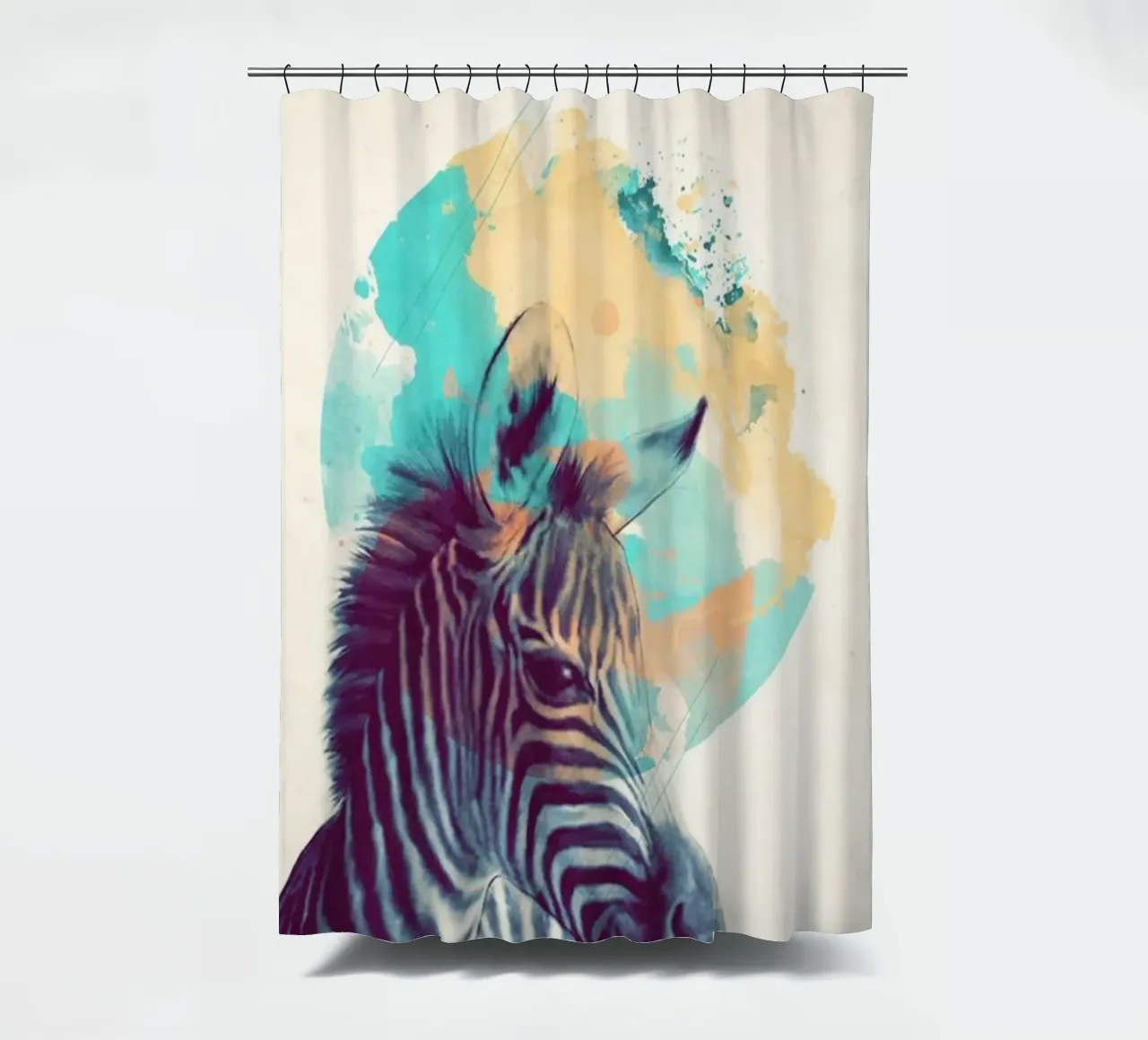 amy hamilton zebra art print rideau de douche de kbm store