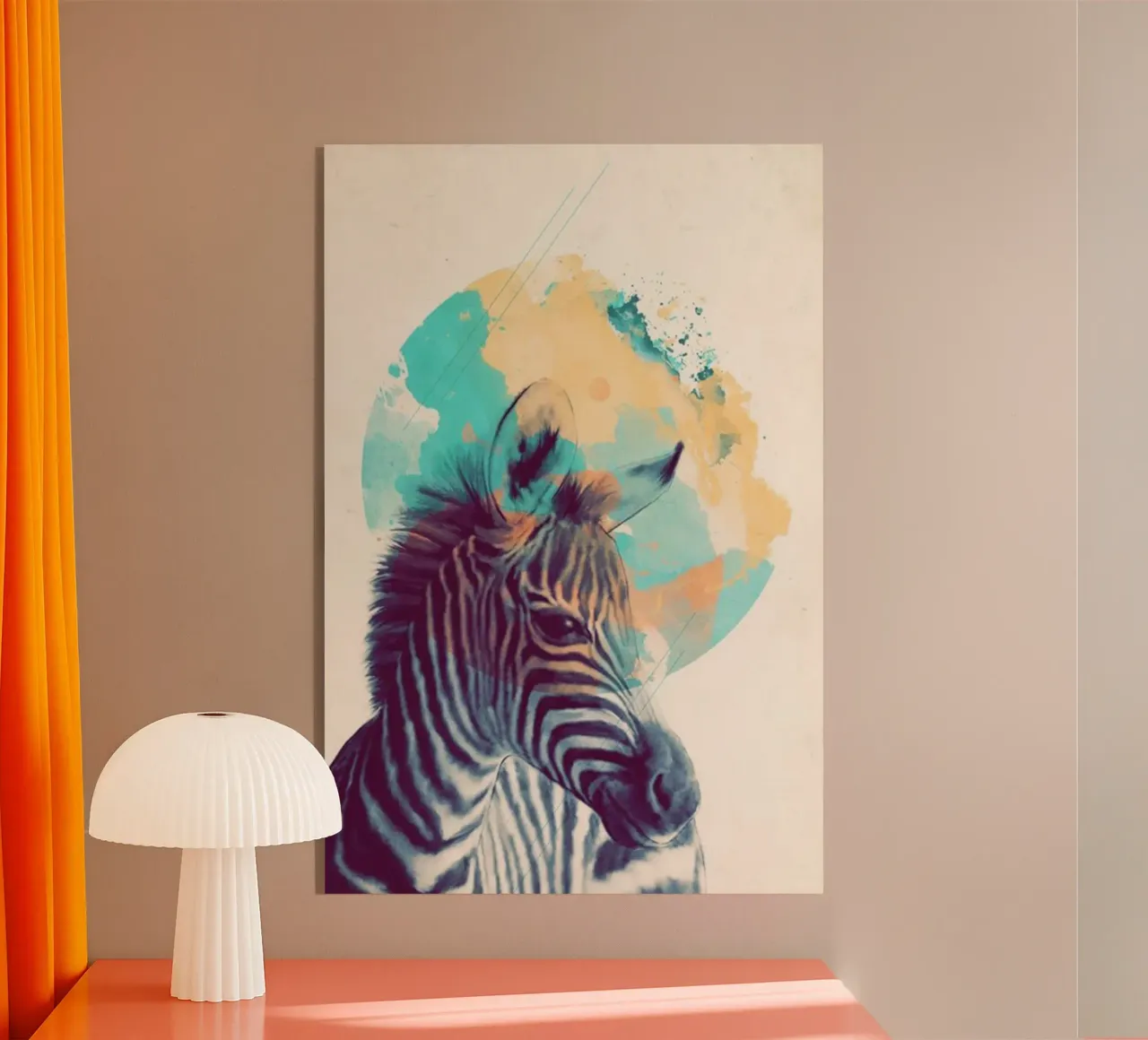 amy hamilton zebra art print metacrilato de kbm store