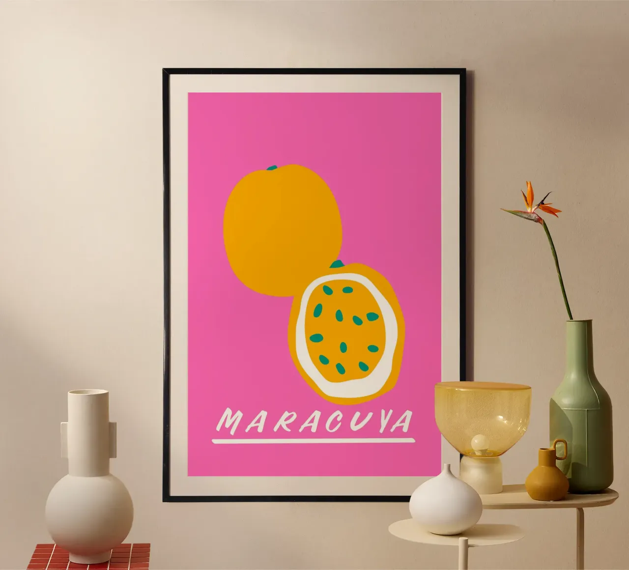 Maracuya poster con telaio in plastica da Mariery Young