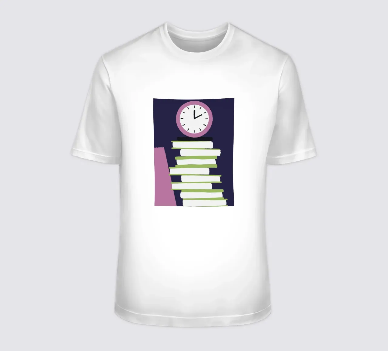 Clock and Book t-shirt by TRENDY POSTER SHOP