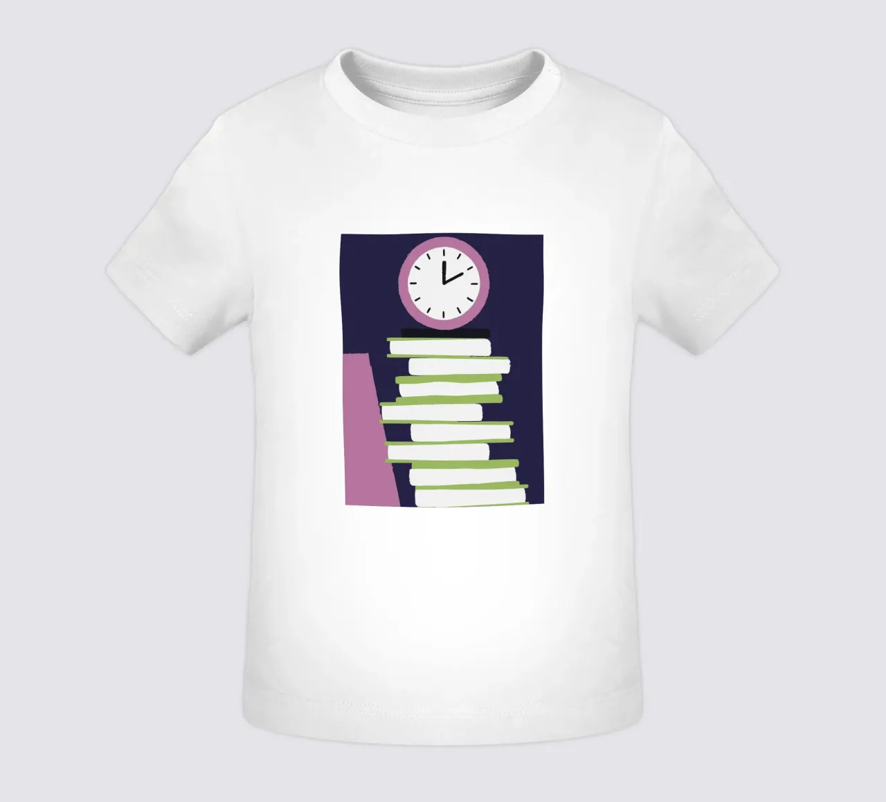 Uhr und Buch Baby T-Shirt von TRENDY POSTER SHOP