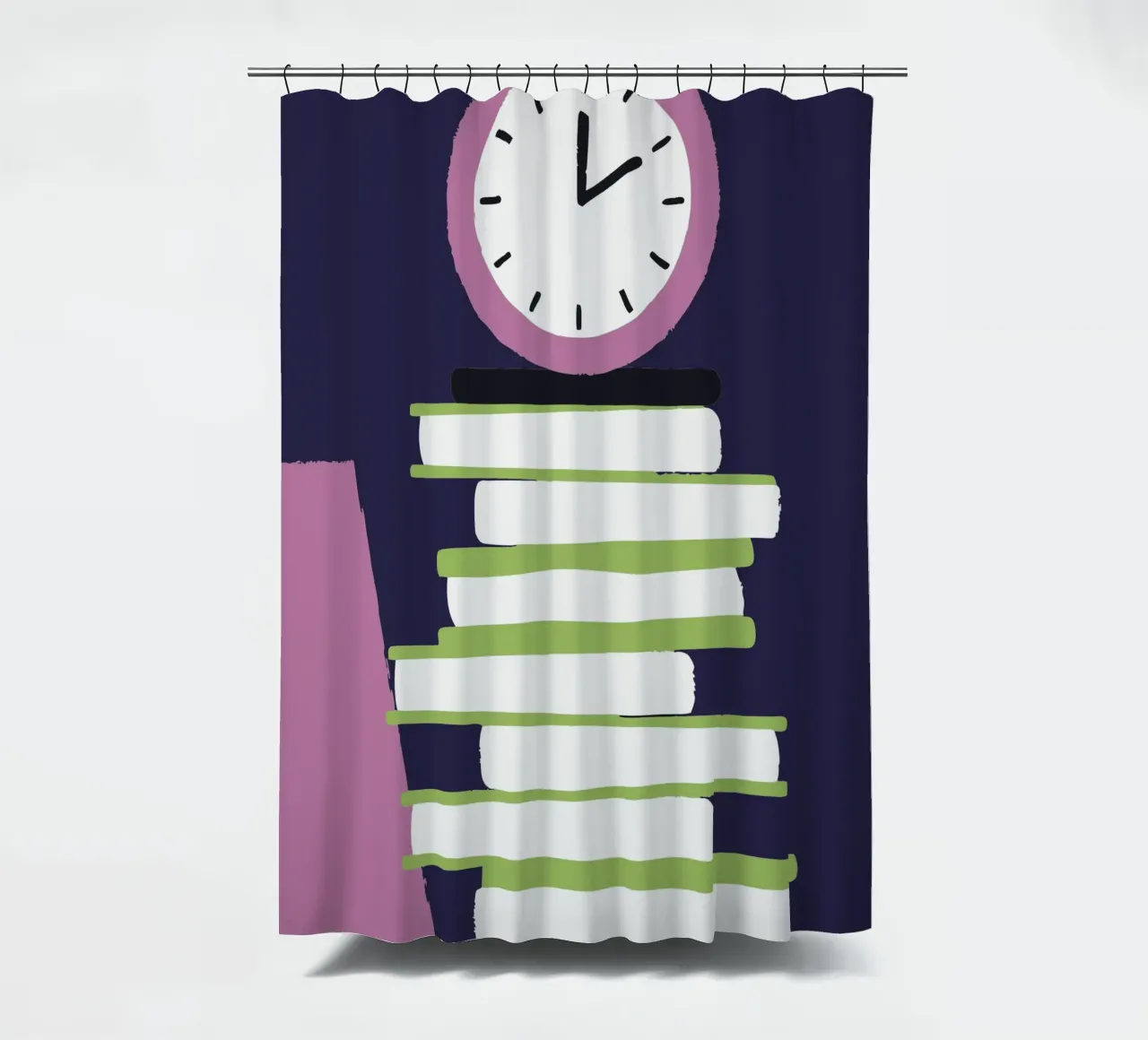 Orologio e libro tenda da doccia da TRENDY POSTER SHOP
