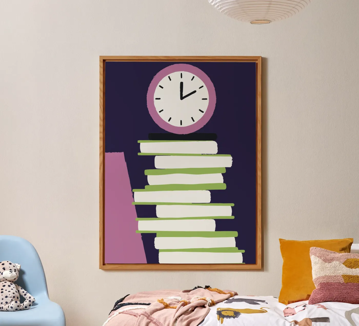 Clock and Book pannello forex da TRENDY POSTER SHOP