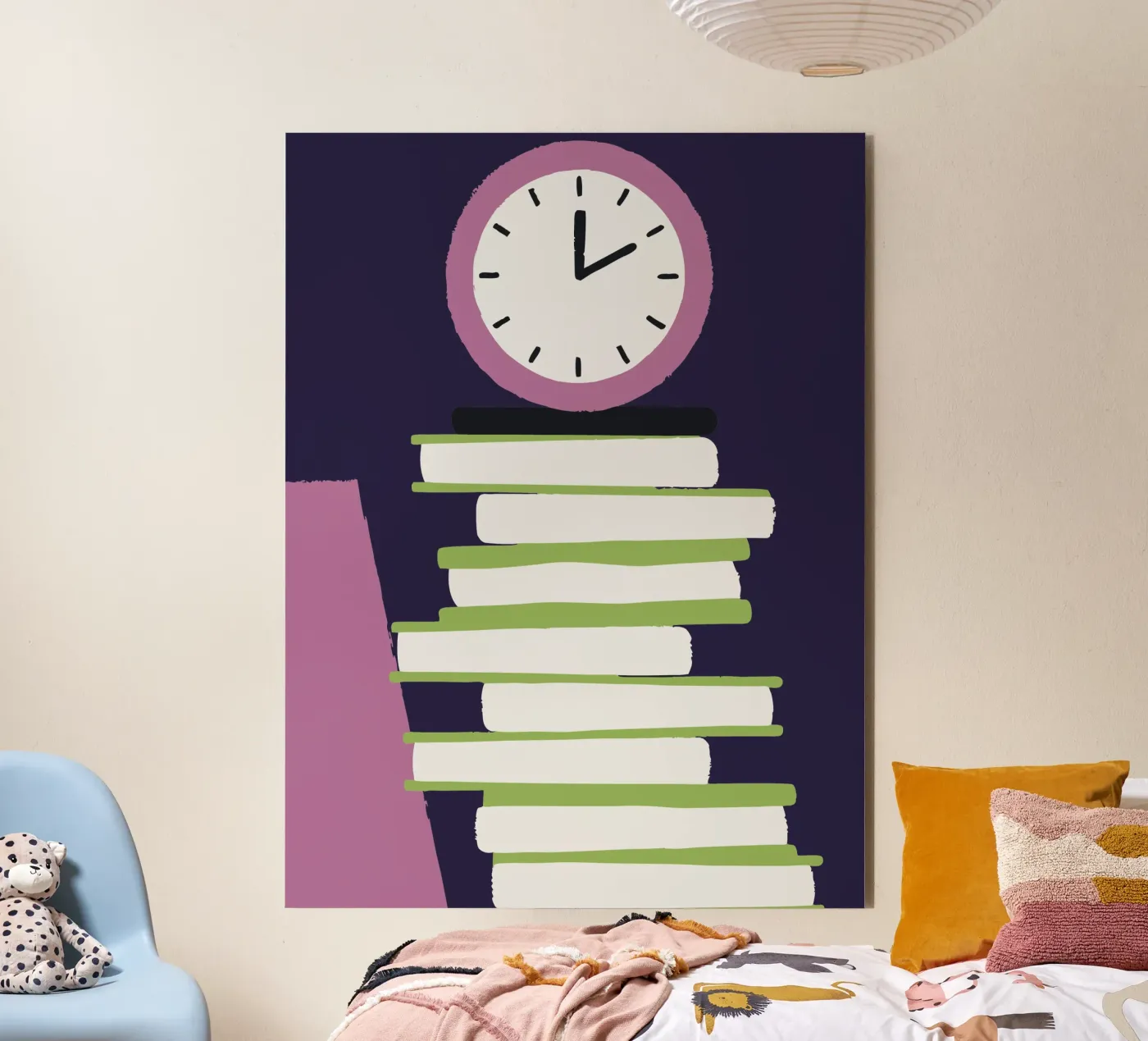 Clock and Book pannello forex da TRENDY POSTER SHOP