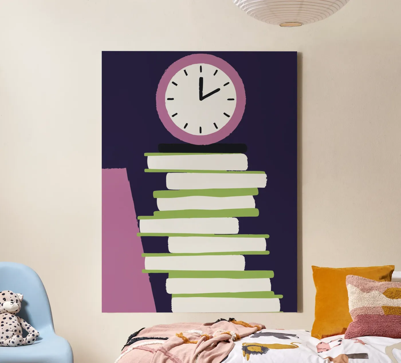 Clock and Book tela da TRENDY POSTER SHOP