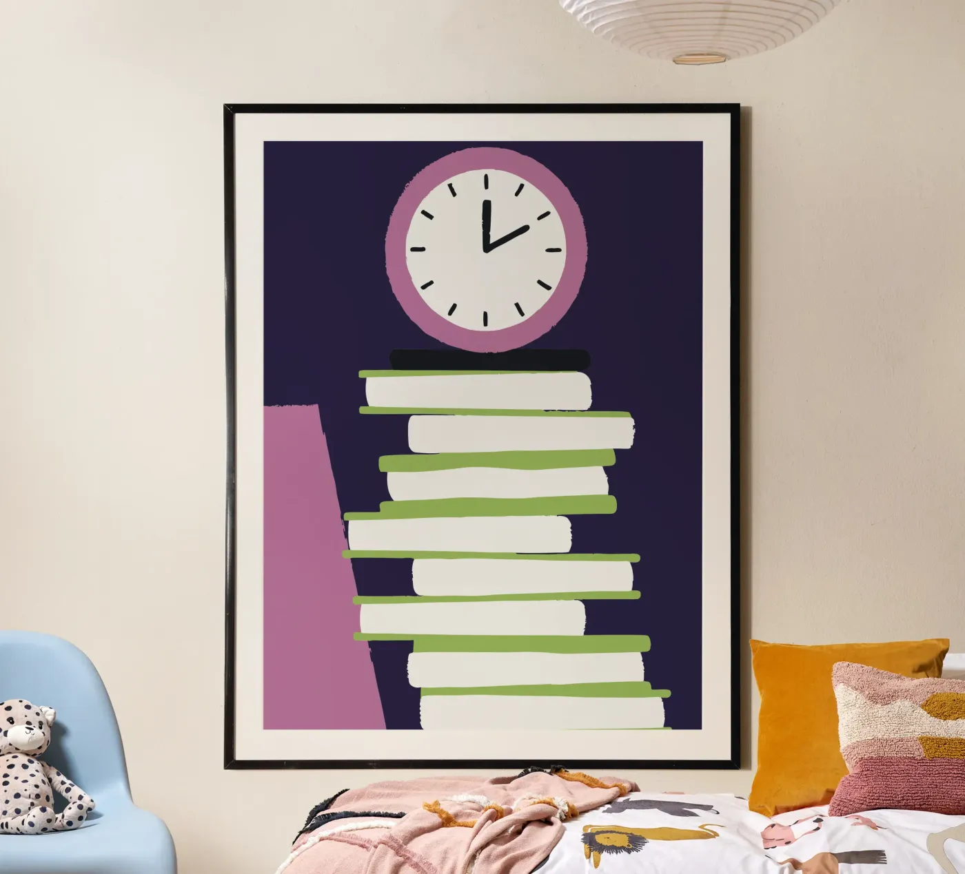 Clock and Book poster by TRENDY POSTER SHOP