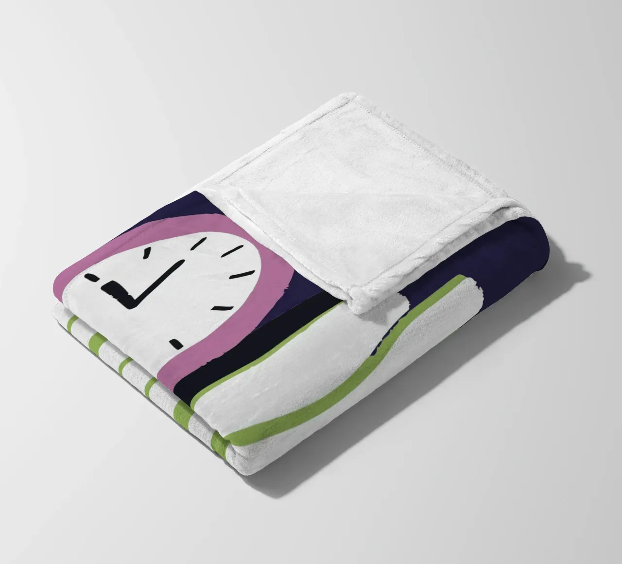 Clock and Book fleece blanket by TRENDY POSTER SHOP