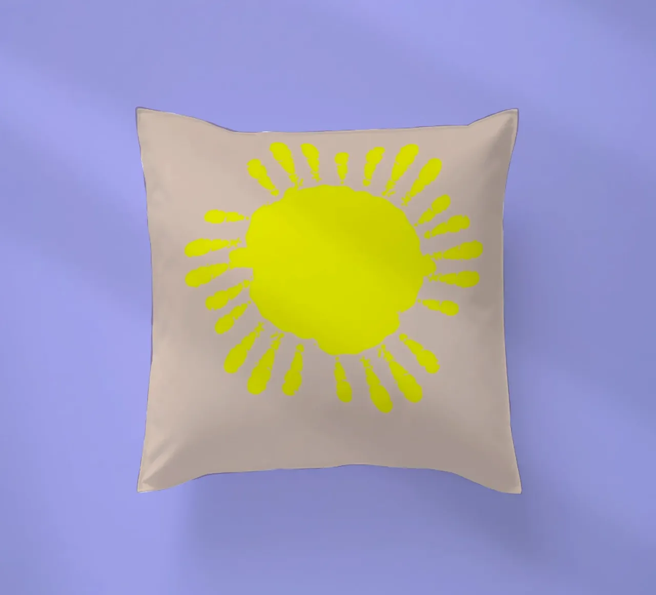the sun. small hands. (mehrere Varianten verfügbar) cuscino da FRICKE DESIGN