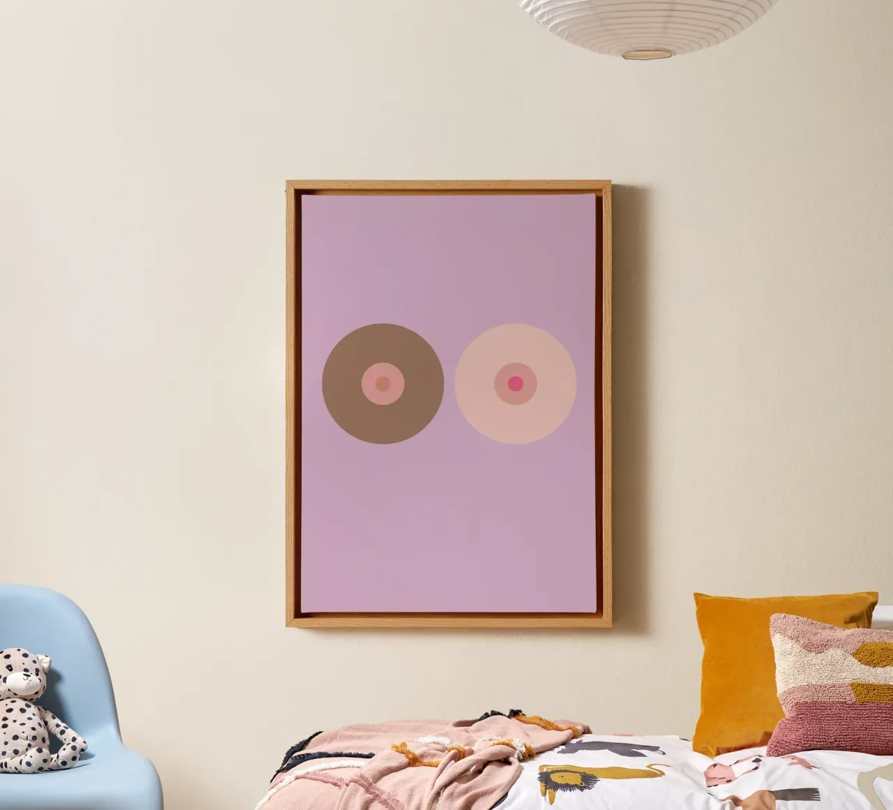 boobs. (mehrere Varianten verfügbar) canvas met Baklijst van FRICKE DESIGN