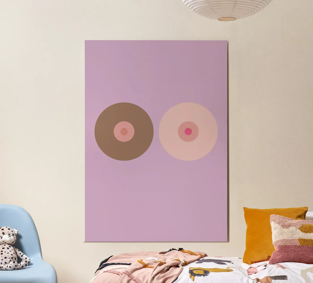 boobs. (mehrere Varianten verfügbar) poster con telaio in legno da FRICKE DESIGN