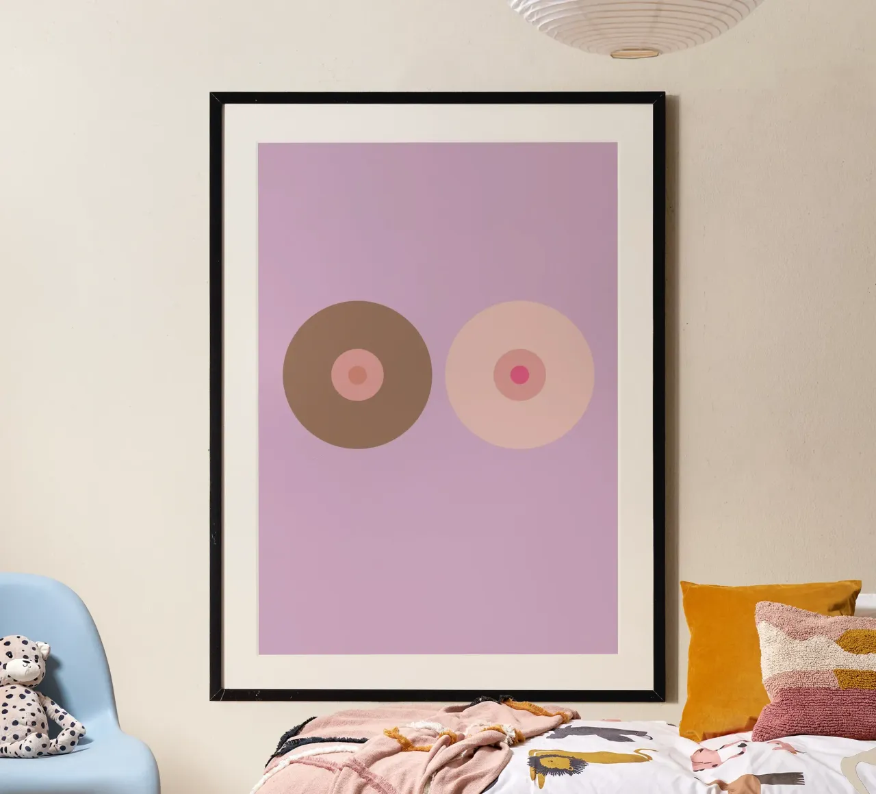 boobs. (mehrere Varianten verfügbar) poster con telaio in legno da FRICKE DESIGN