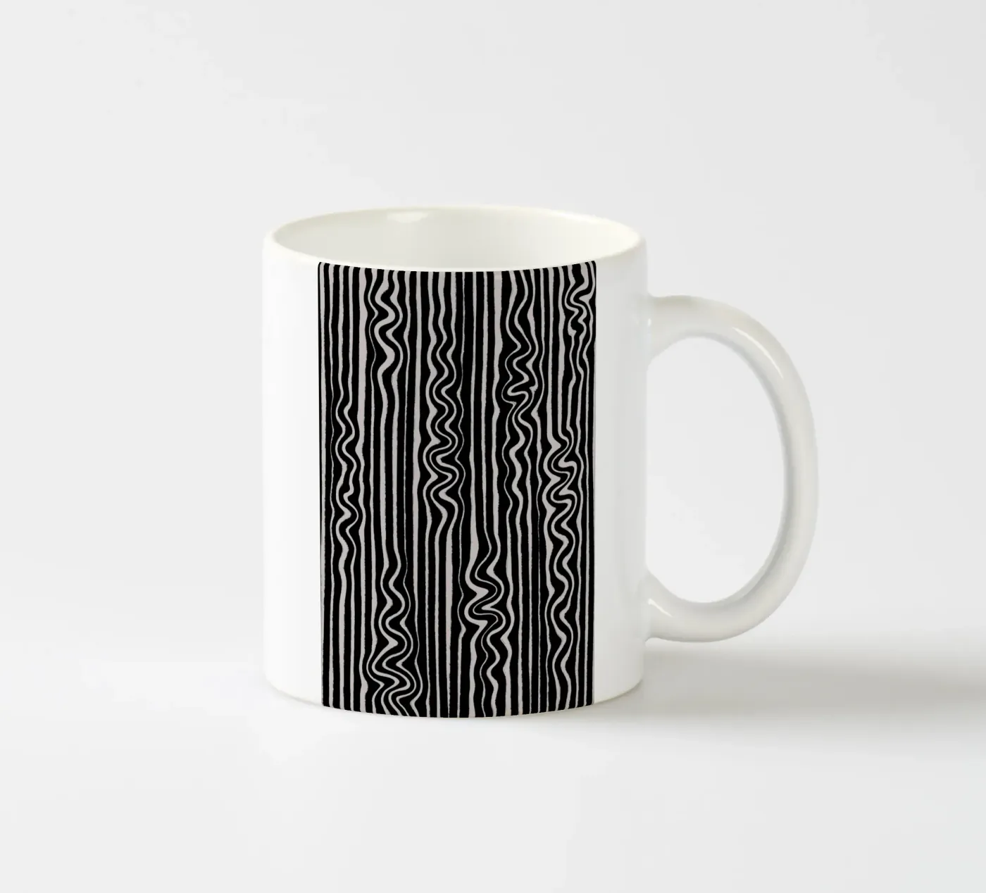 Liquid Thin Lines ceramic mug by treechild