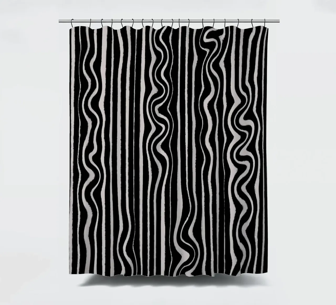 Liquid Thin Lines shower curtain by treechild