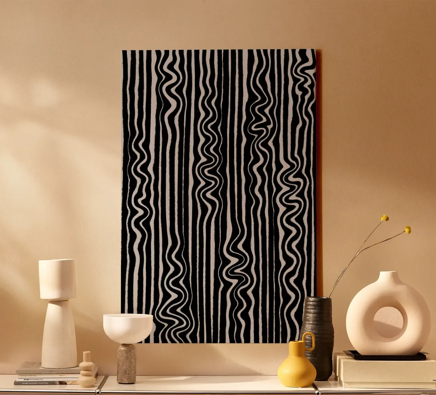 Liquid Thin Lines canvas by treechild