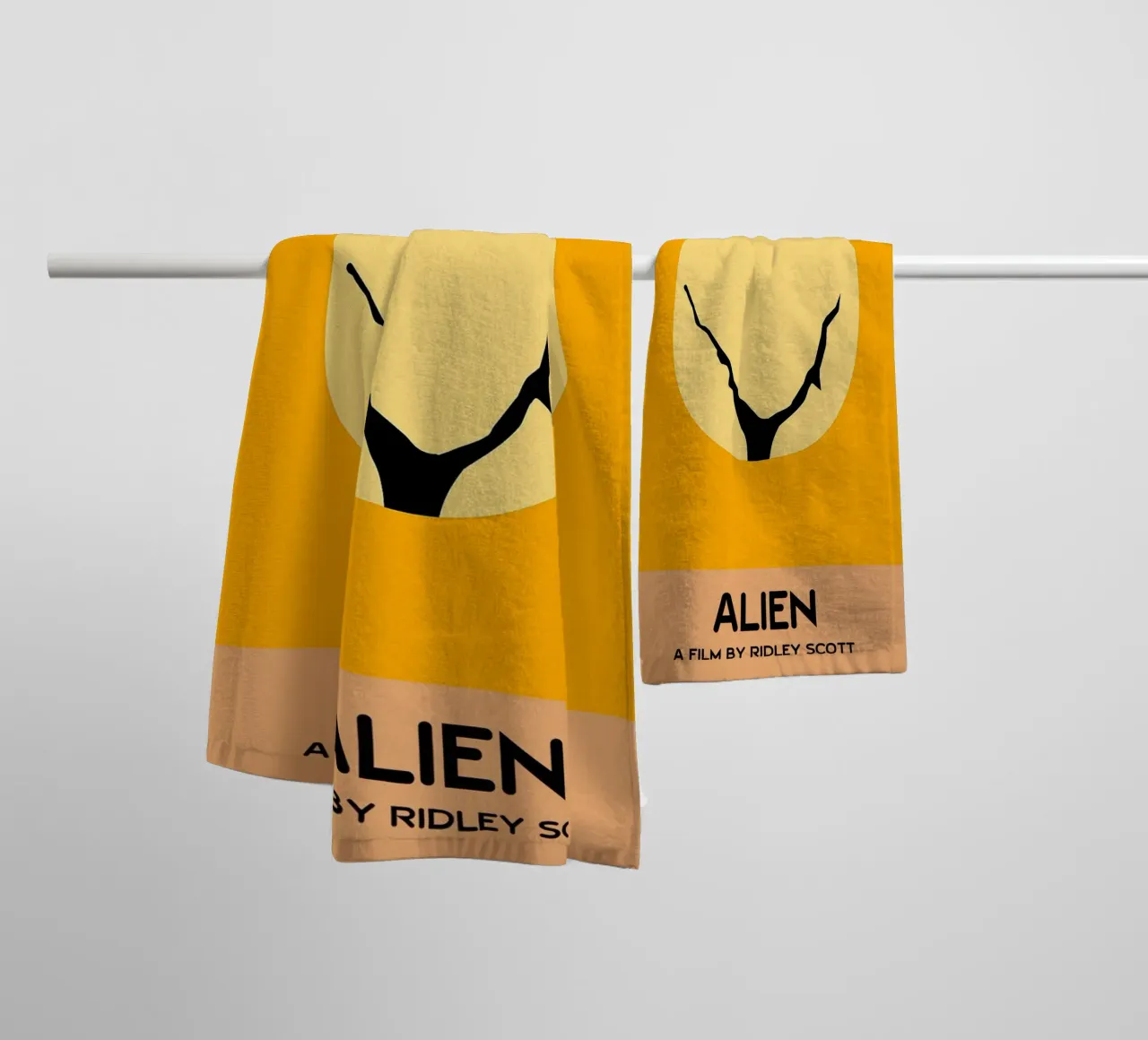 Alien Movie Art Vector Imagination towel by whitesand