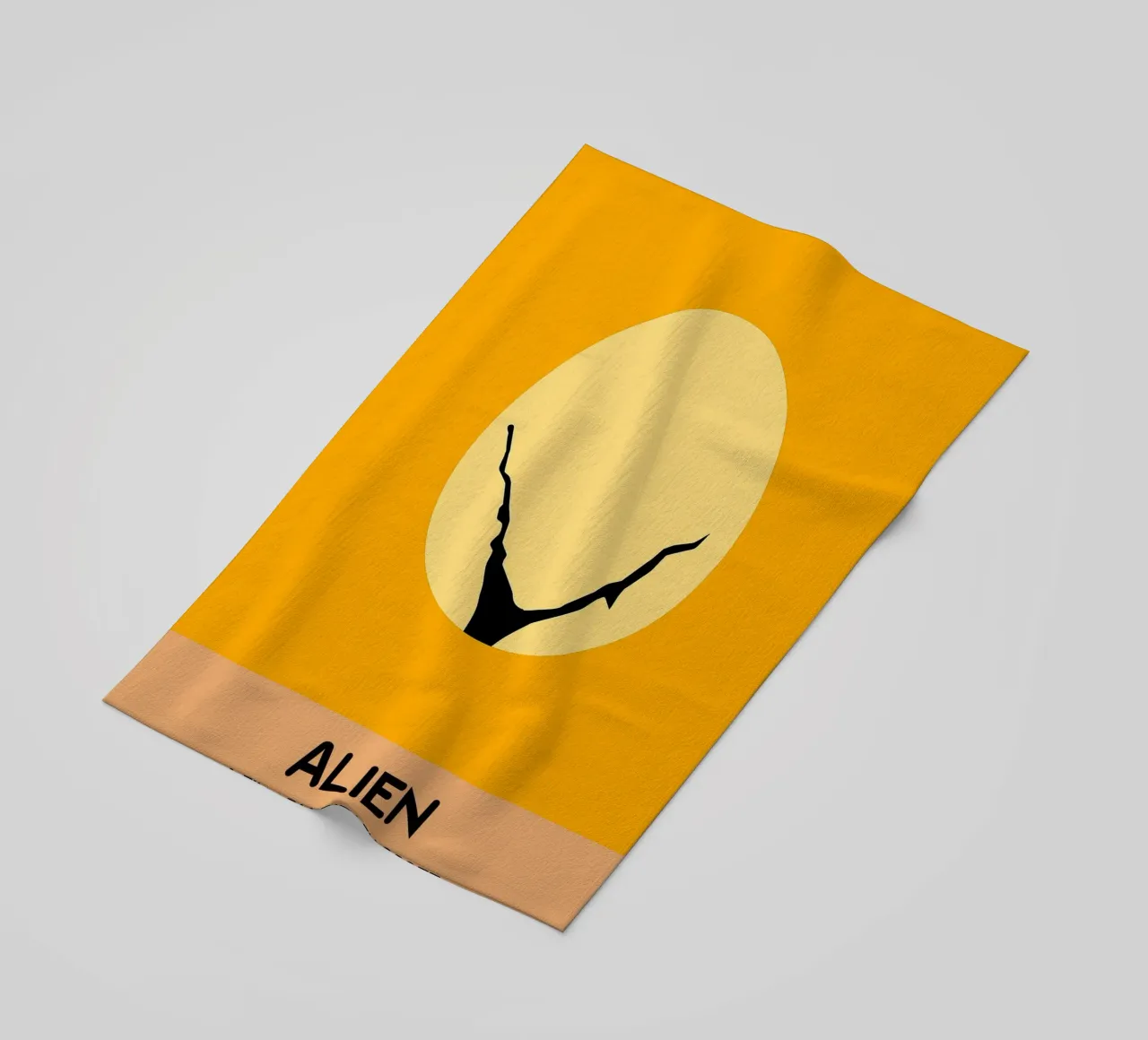 Alien Movie Art Vector Imagination Strandtuch von whitesand