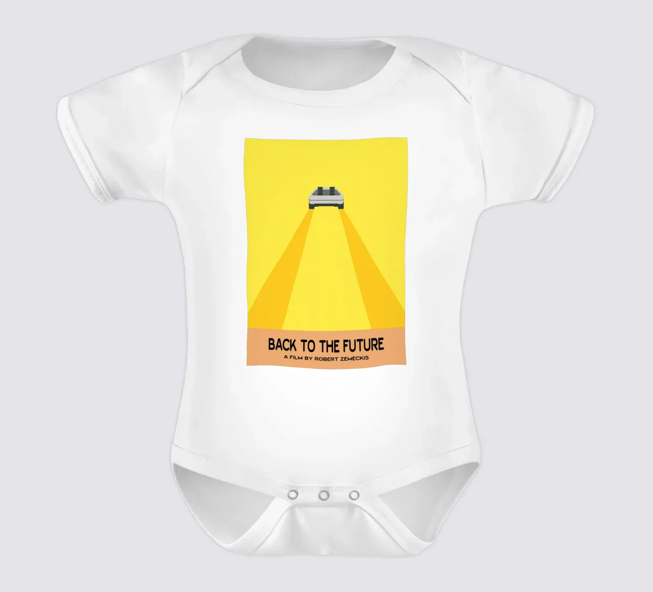Back to the Future Movie Art Vector Imagination short-sleeve baby romper by whitesand