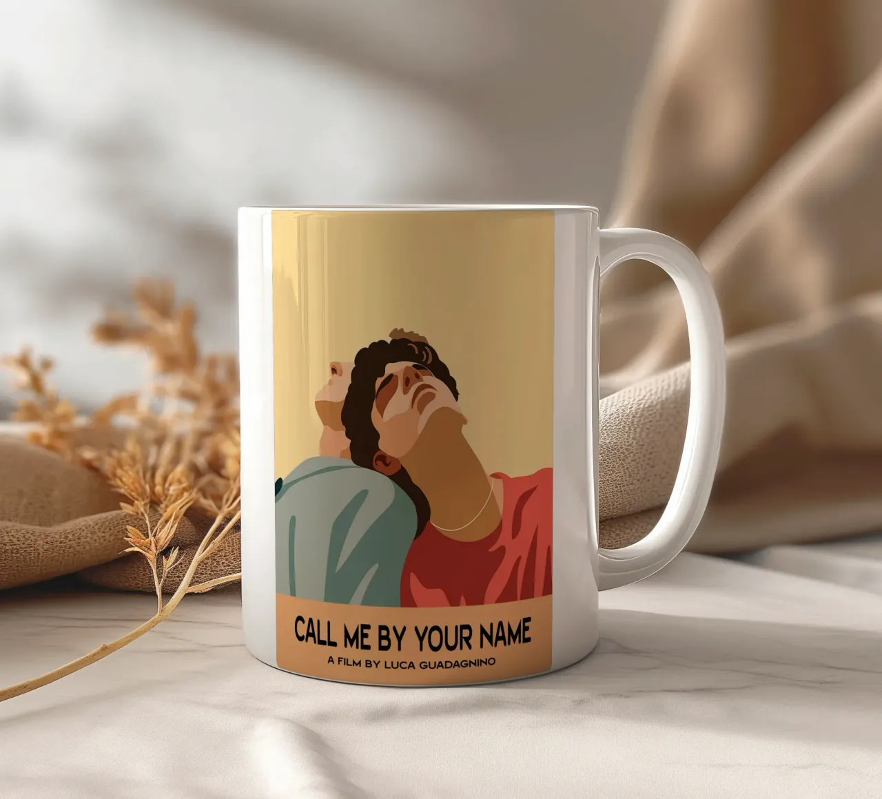 Call Me By Your Name Movie Art Vector Imagination mug en céramique de whitesand