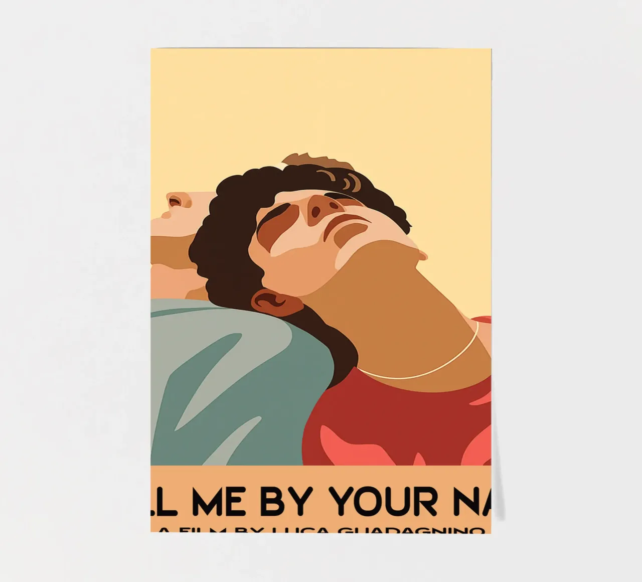 Call Me By Your Name Movie Art Vector Imagination planche autocollant de whitesand