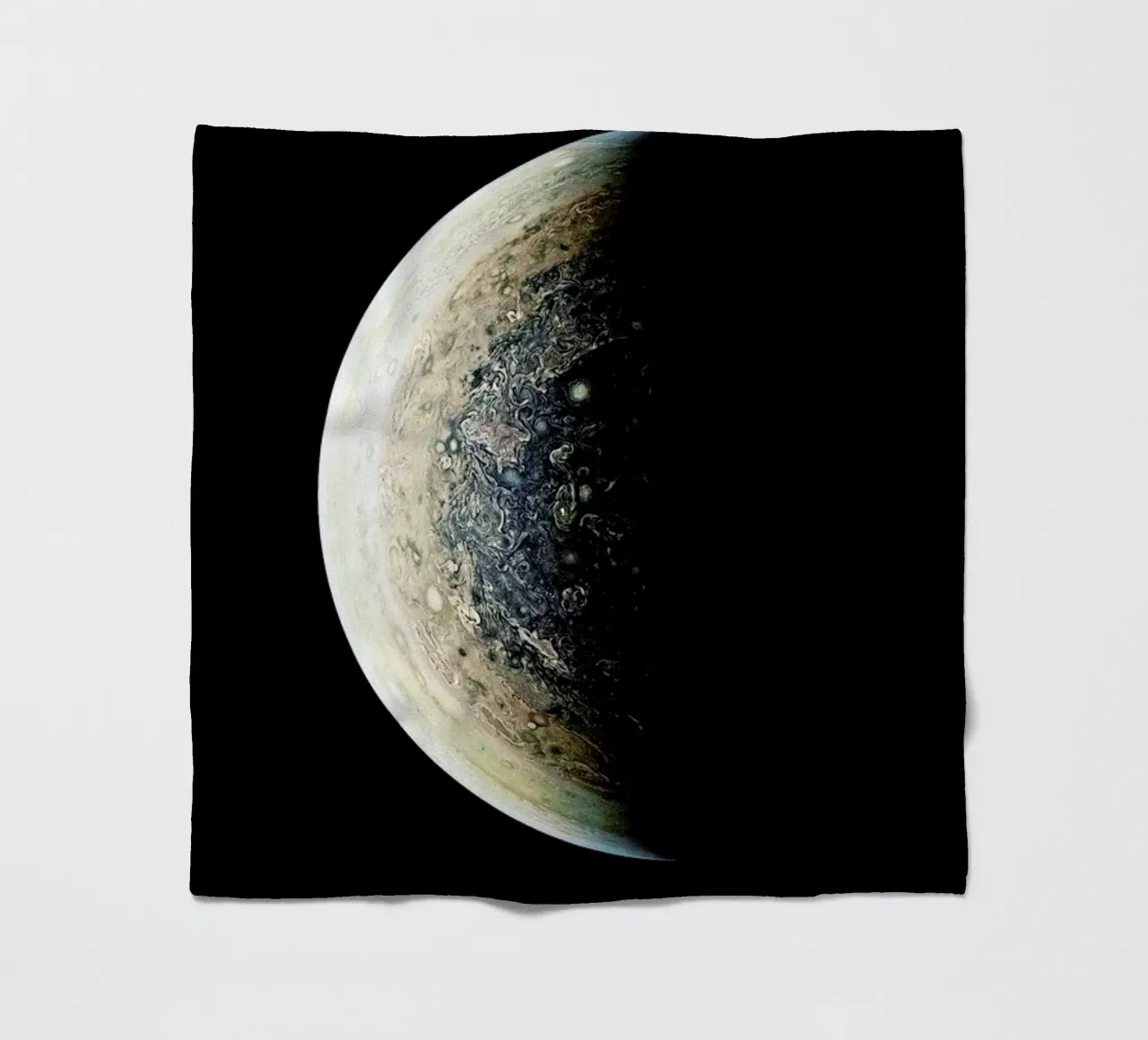 Jupiter's South Pole fleece blanket by Vintage by JUNIQE