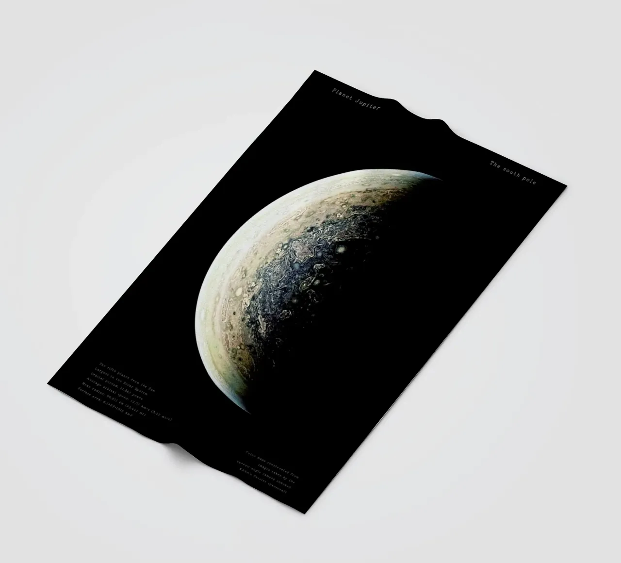 Jupiter's South Pole fleece blanket by Vintage by JUNIQE