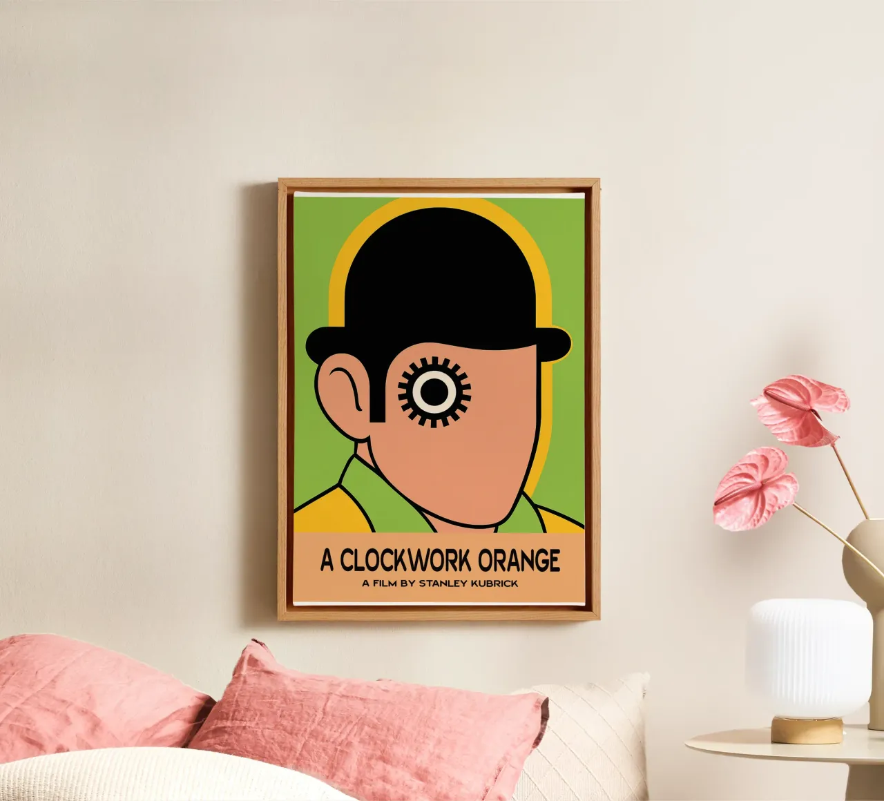 Clockwork Orange Movie Art Vector Imagination canvas with Floater frame by whitesand