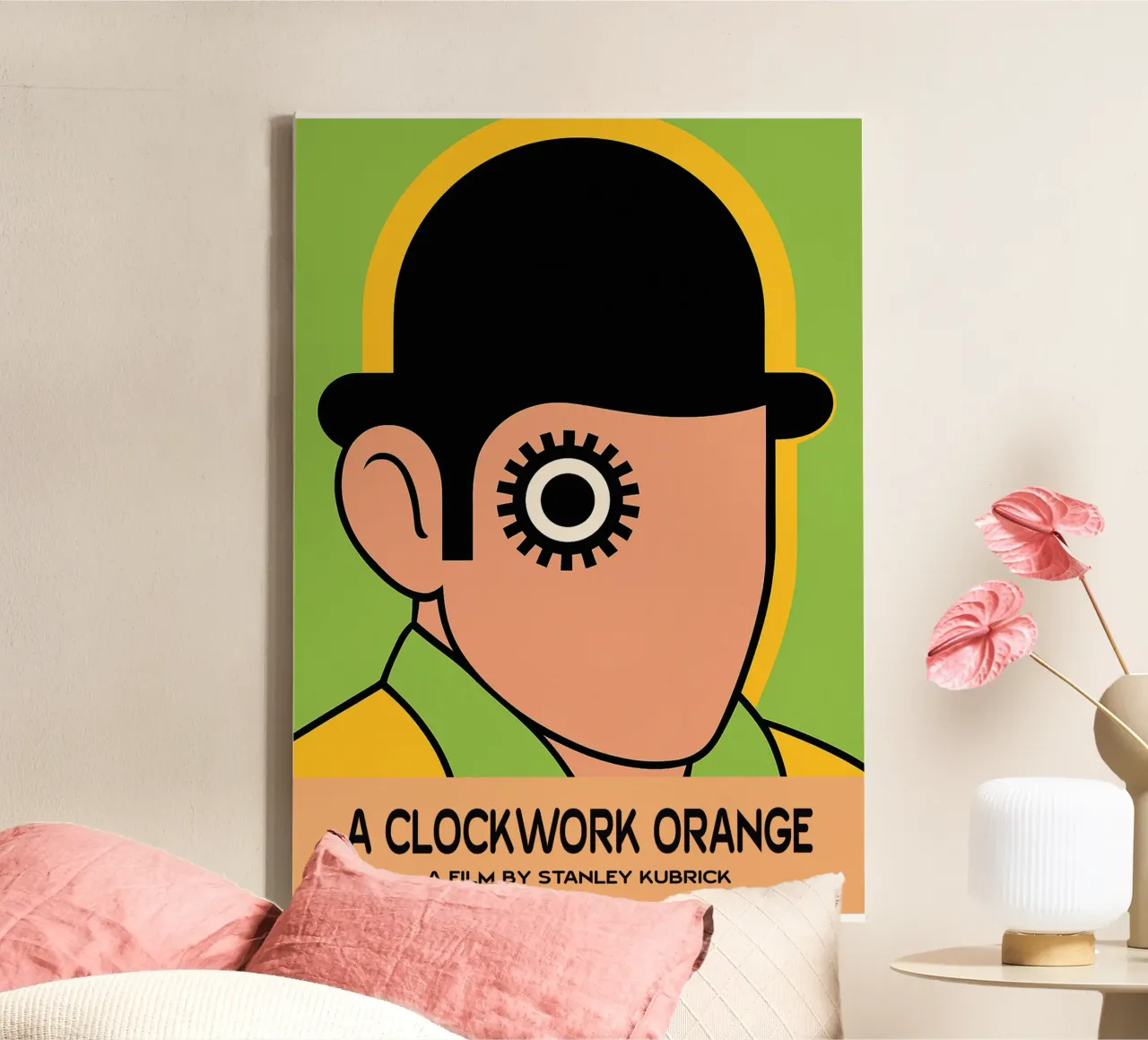 Clockwork Orange Movie Art Vector Imagination canvas with Floater frame by whitesand