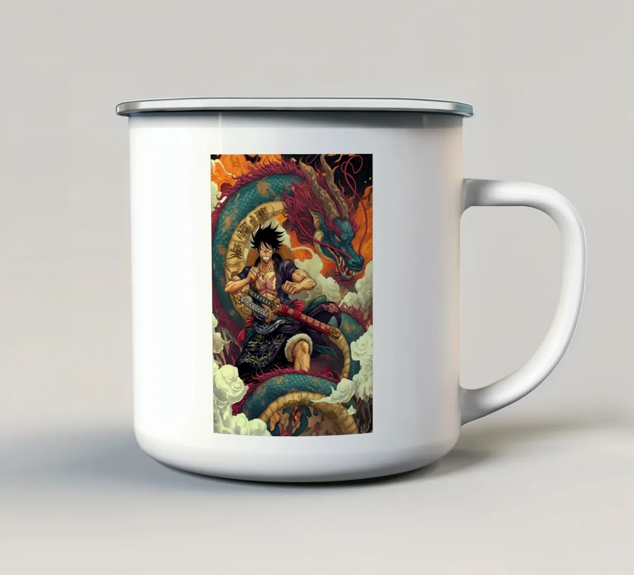 Un pezzo tazza in smalto da Fleur de Lys
