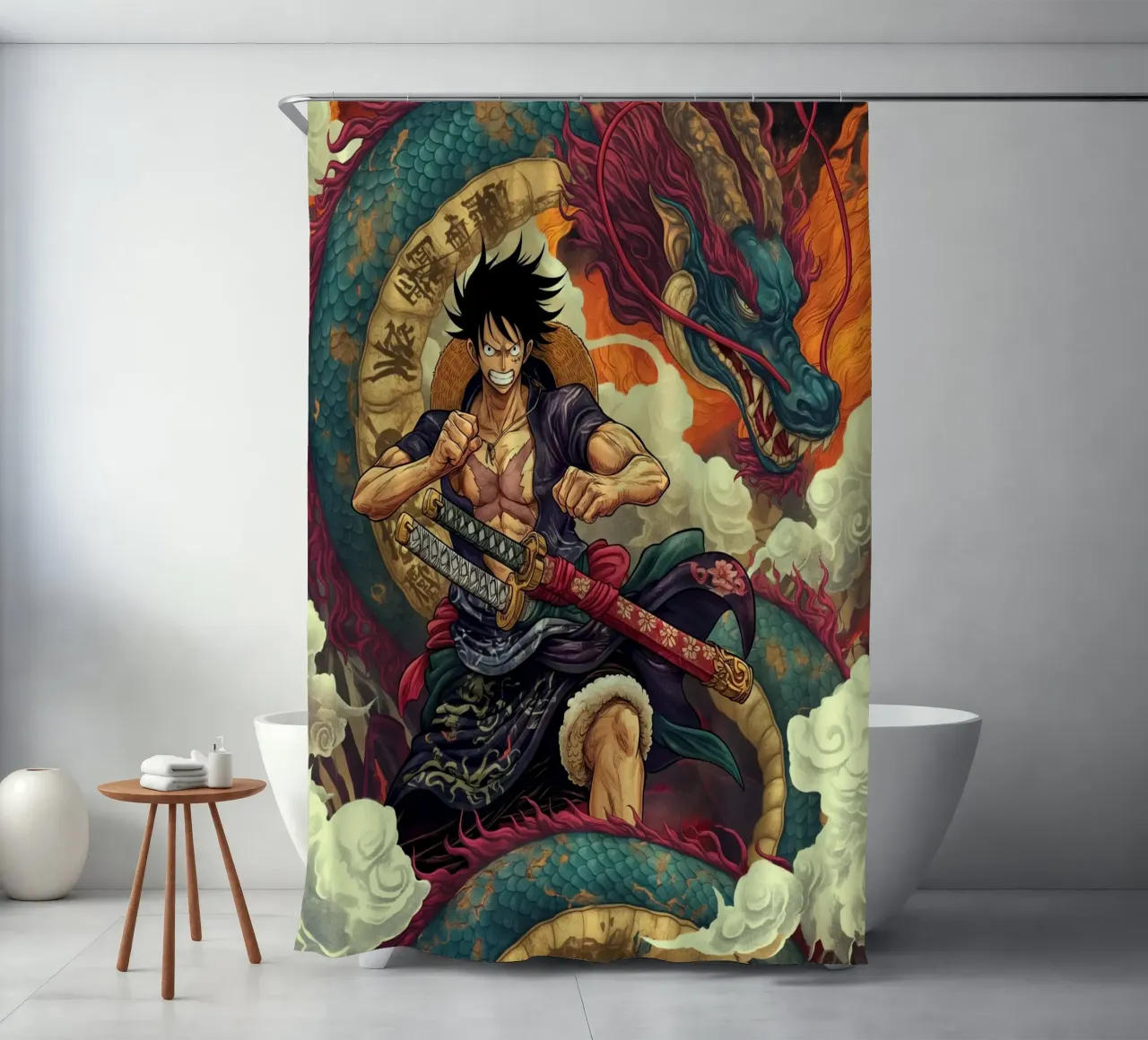 One Piece shower curtain by Fleur de Lys