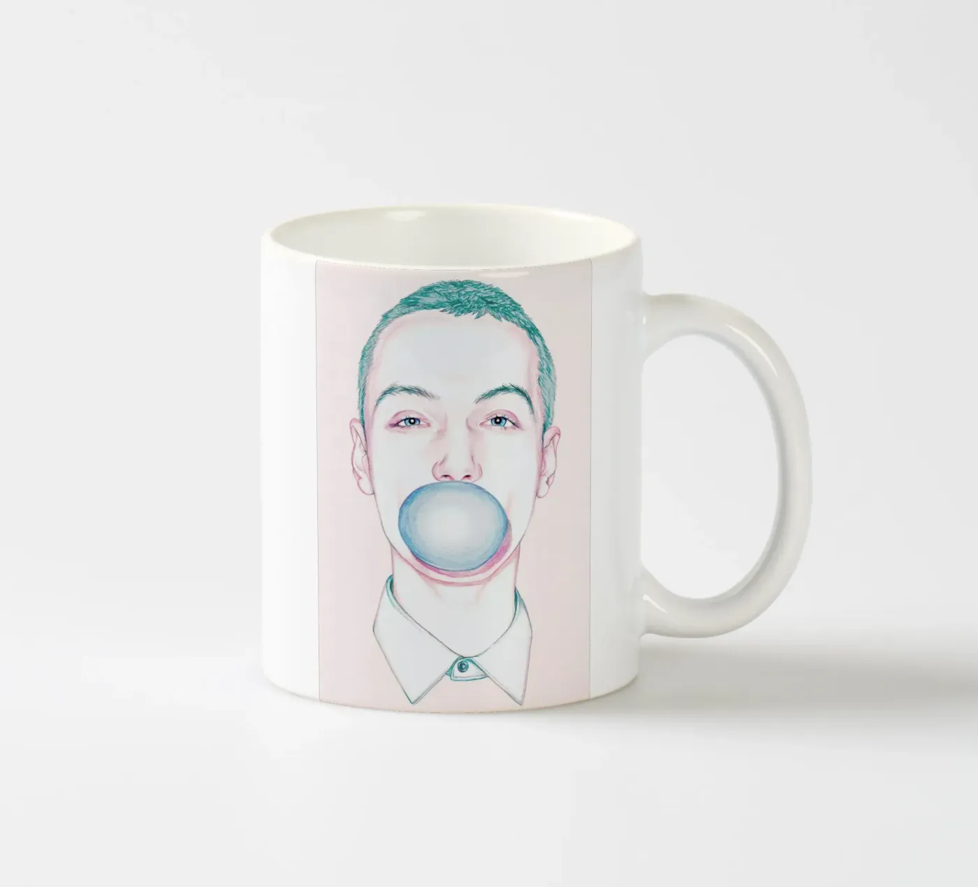Bubble Boy ceramic mug by Laura O'Connor